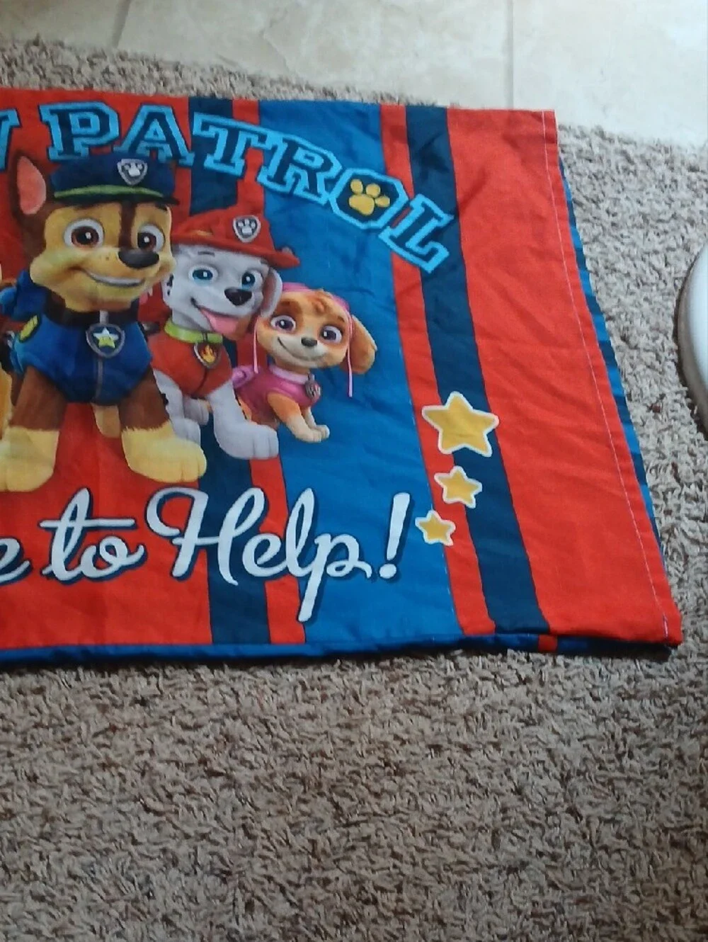 Paw Patrol Red Blue Kids Pillowcase